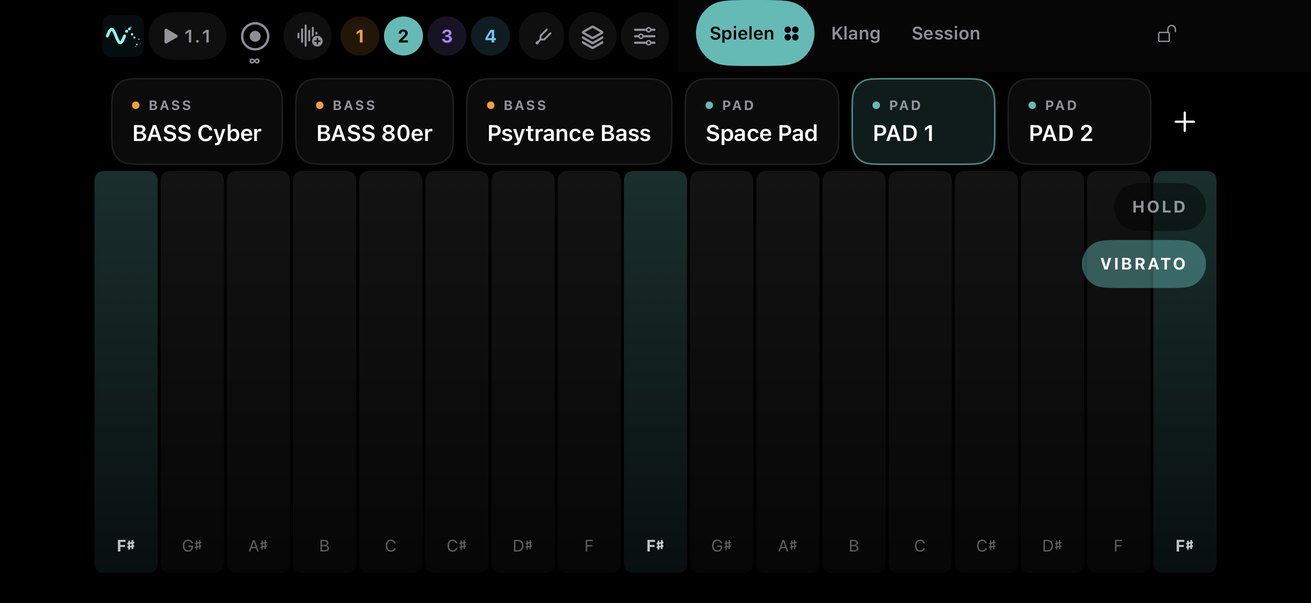 Tone Field im Querformat